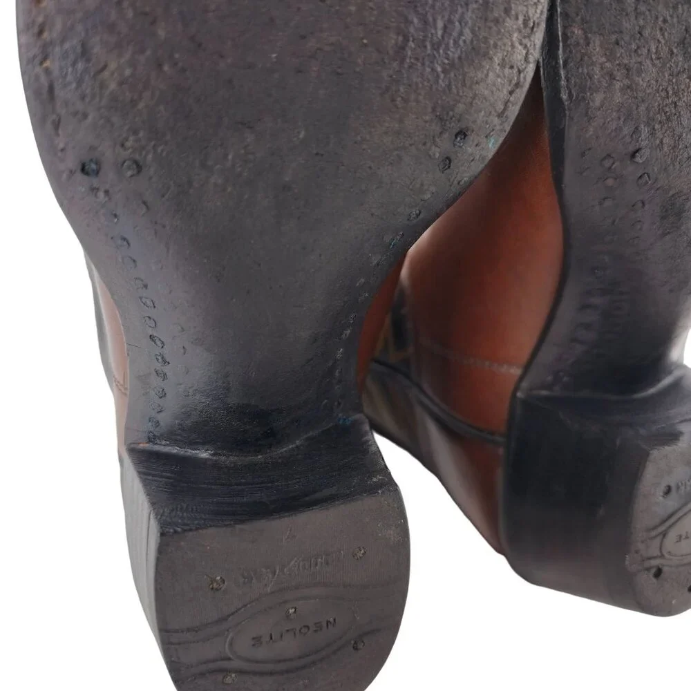 Vintage Paul Bond Tall Custom Womens Size 6B Brown Leather Cowboy Western Boots - Picture 10 of 15